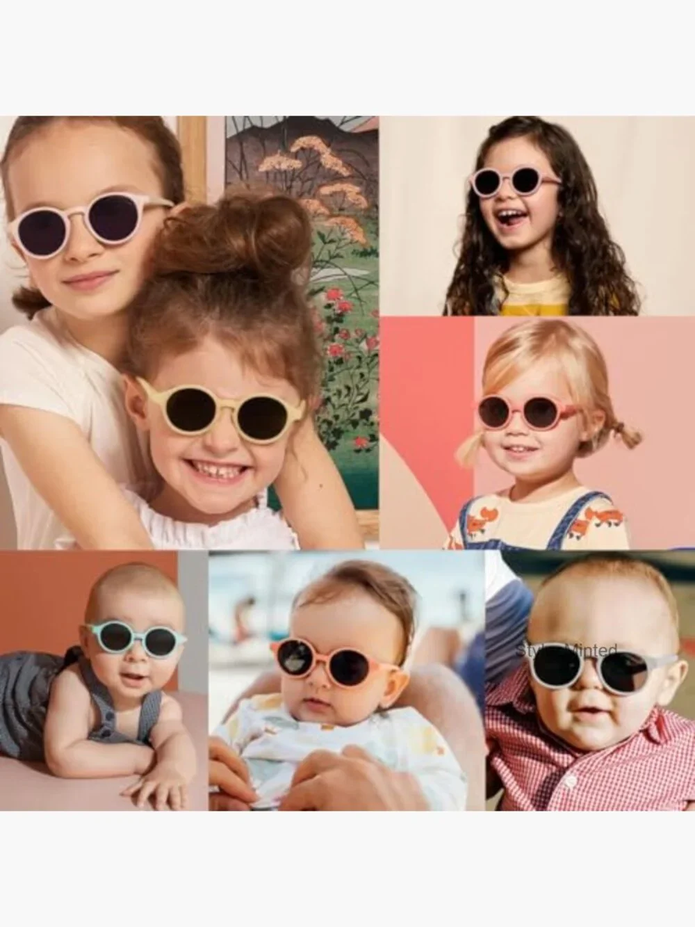 Baby Sunglasses UV400 Polarized TPEE Flexible Frame Adjustable Strap 0-24 Months